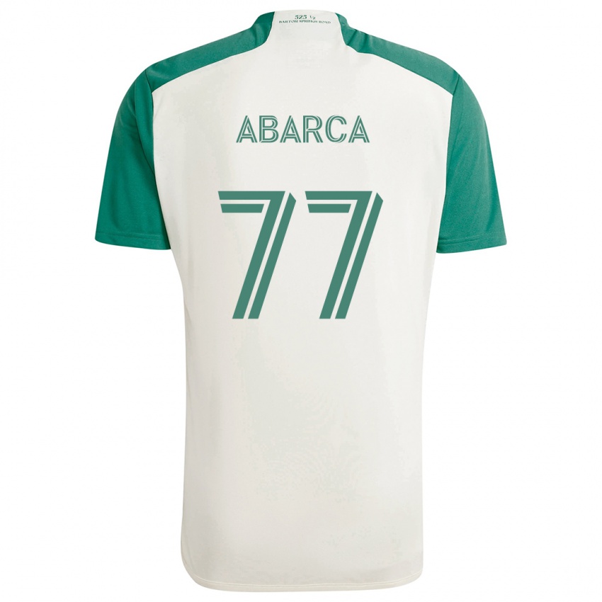 Criança Camisola Diego Abarca #77 Cores Bronzeadas Verde Alternativa 2024/25 Camisa