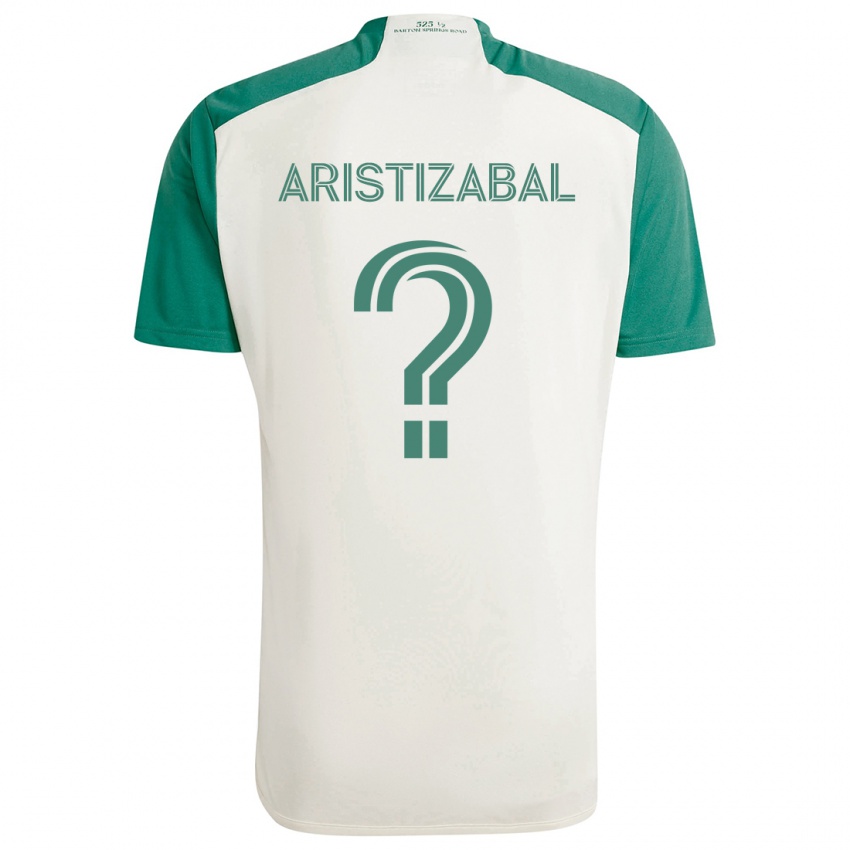 Criança Camisola Nicolas Aristizabal #0 Cores Bronzeadas Verde Alternativa 2024/25 Camisa