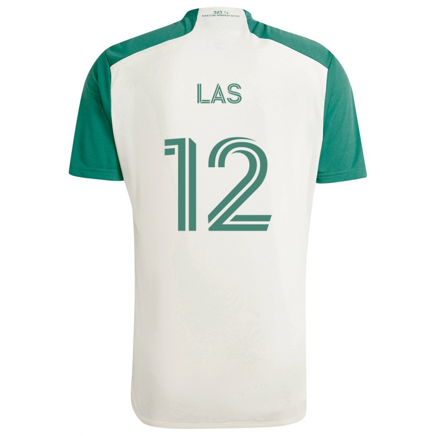 Criança Camisola Damian Las #12 Cores Bronzeadas Verde Alternativa 2024/25 Camisa