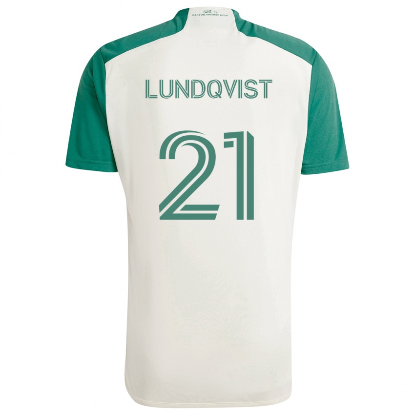 Criança Camisola Adam Lundqvist #21 Cores Bronzeadas Verde Alternativa 2024/25 Camisa