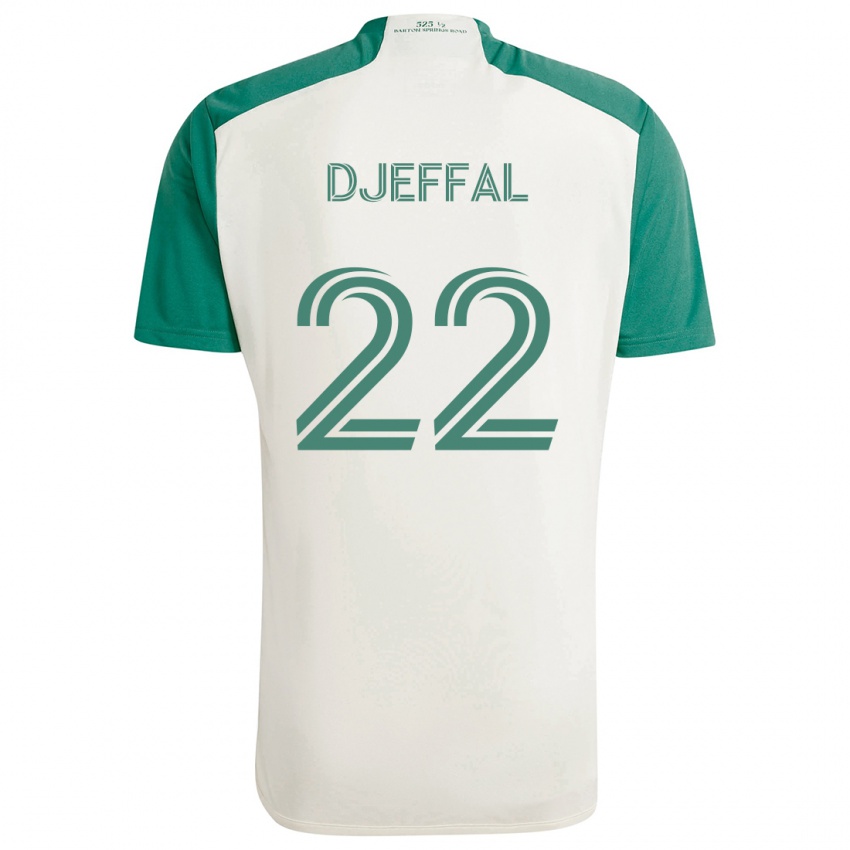 Criança Camisola Sofiane Djeffal #22 Cores Bronzeadas Verde Alternativa 2024/25 Camisa