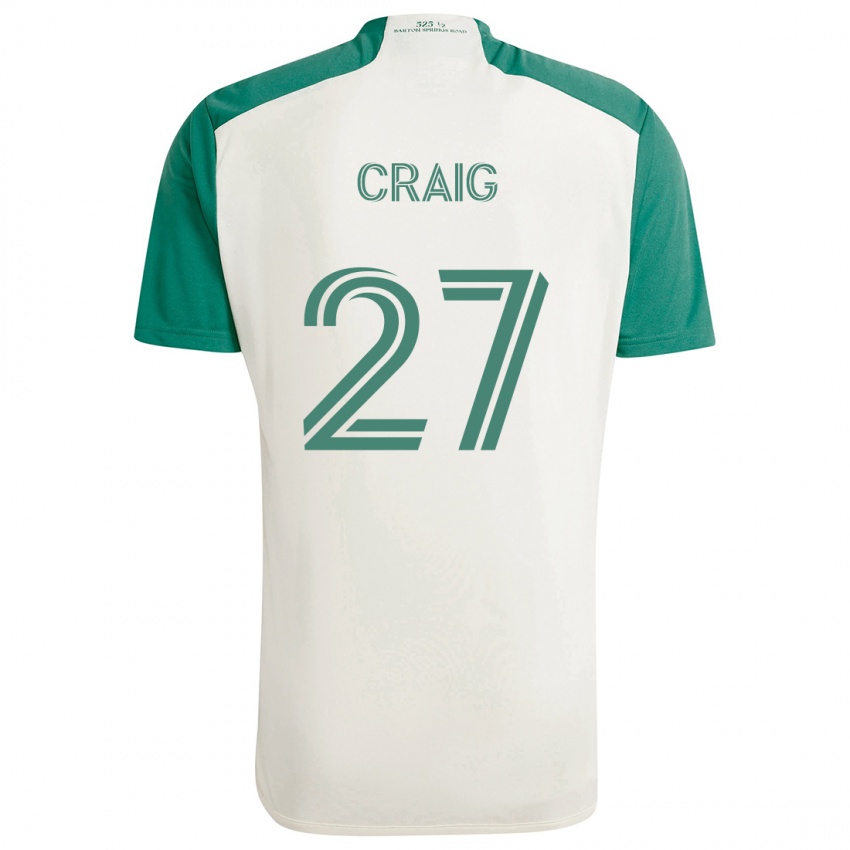 Criança Camisola Brandan Craig #27 Cores Bronzeadas Verde Alternativa 2024/25 Camisa