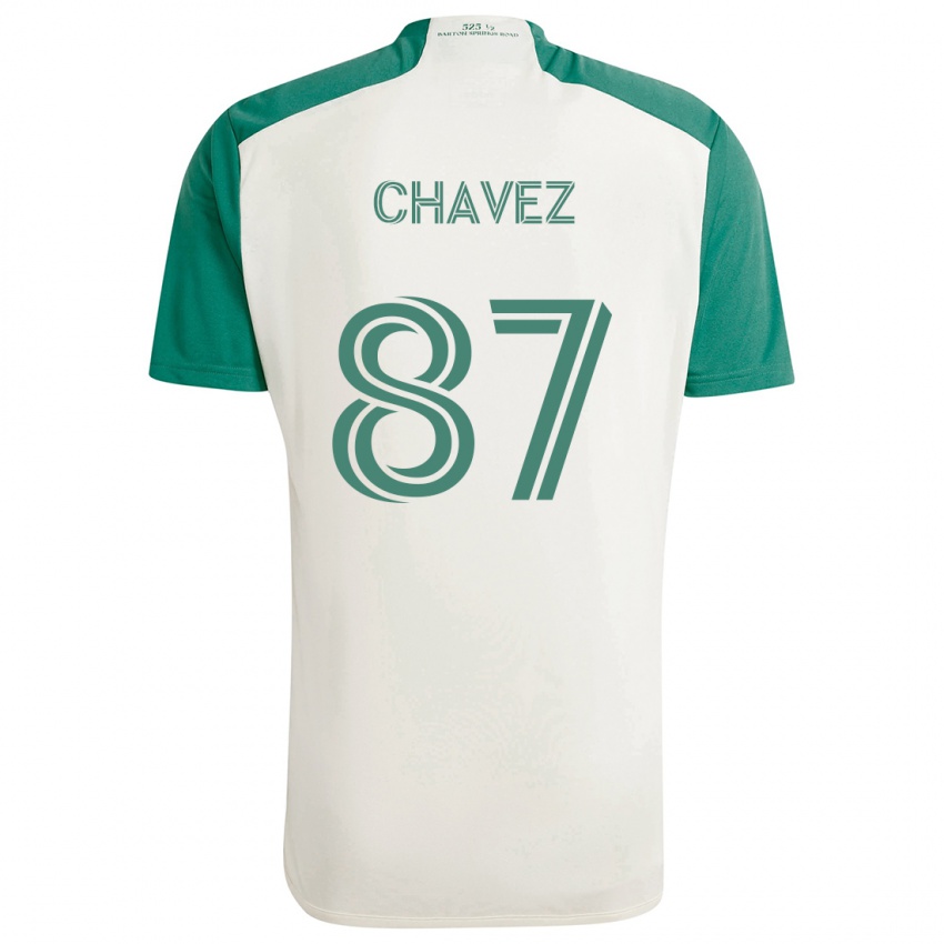 Criança Camisola Alfonso Ocampo-Chávez #87 Cores Bronzeadas Verde Alternativa 2024/25 Camisa