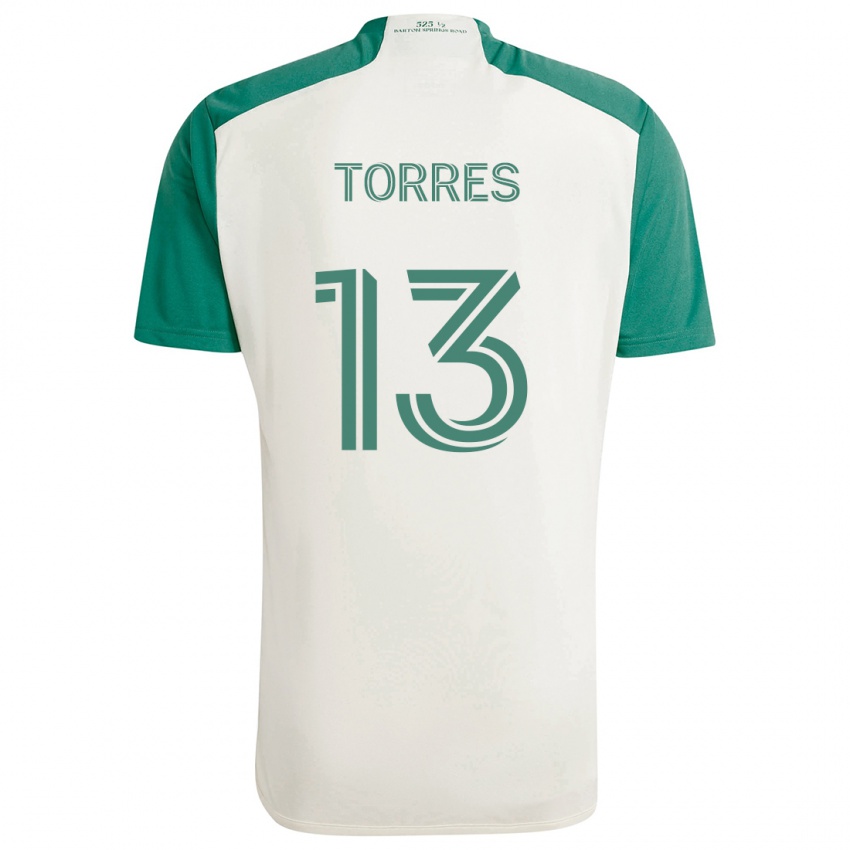 Criança Camisola Leo Torres #13 Cores Bronzeadas Verde Alternativa 2024/25 Camisa