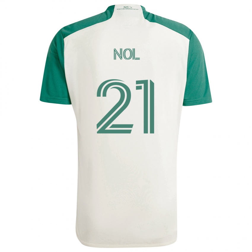 Criança Camisola Valentin Noël #21 Cores Bronzeadas Verde Alternativa 2024/25 Camisa