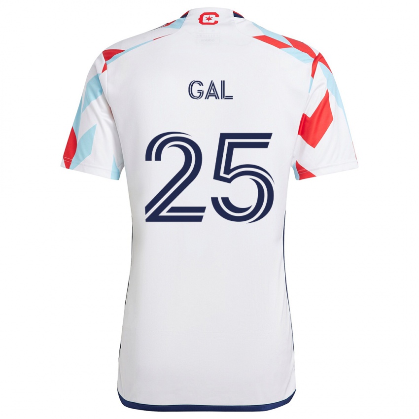 Criança Camisola Jeff Gal #25 Branco Vermelho Azul Alternativa 2024/25 Camisa