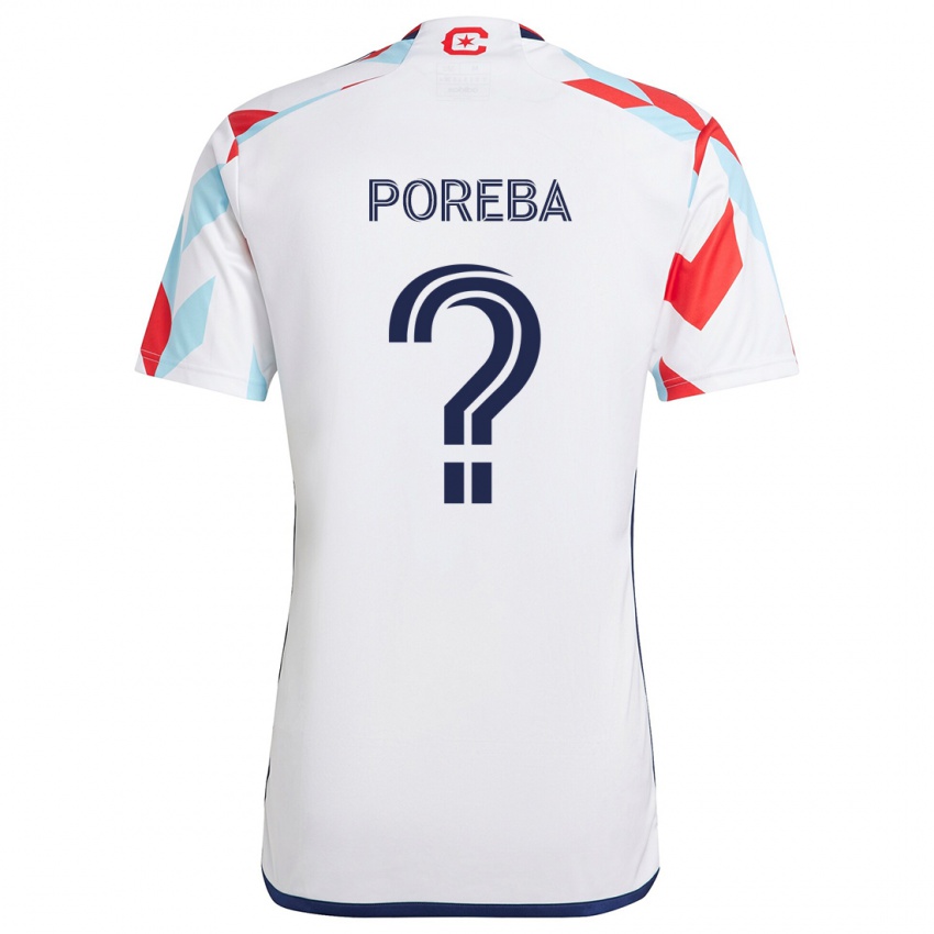 Criança Camisola David Poreba #0 Branco Vermelho Azul Alternativa 2024/25 Camisa