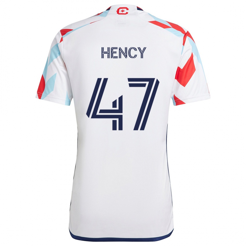 Criança Camisola Billy Hency #47 Branco Vermelho Azul Alternativa 2024/25 Camisa