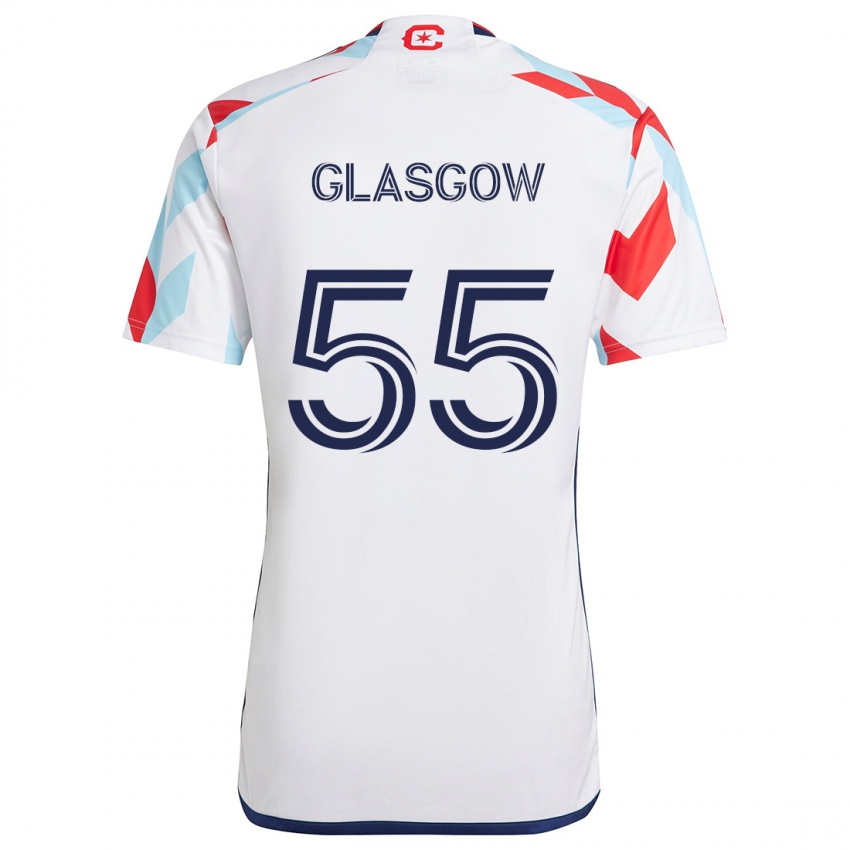 Criança Camisola Omari Glasgow #55 Branco Vermelho Azul Alternativa 2024/25 Camisa