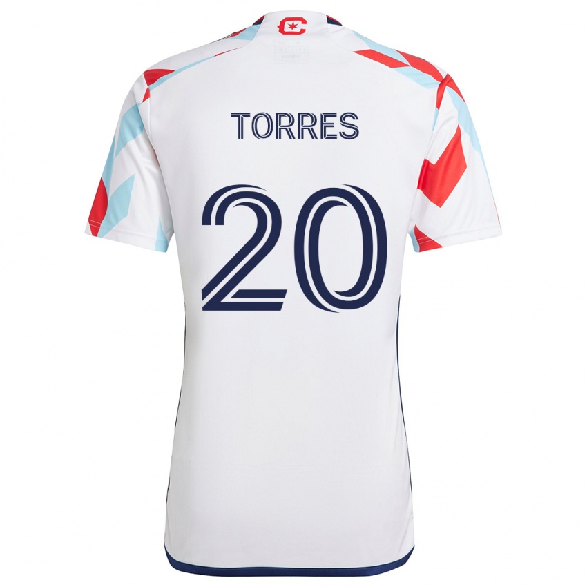 Criança Camisola Jairo Torres #20 Branco Vermelho Azul Alternativa 2024/25 Camisa