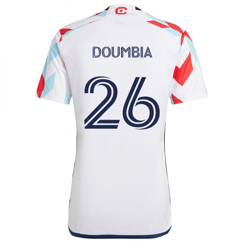 Criança Camisola Ousmane Doumbia #26 Branco Vermelho Azul Alternativa 2024/25 Camisa