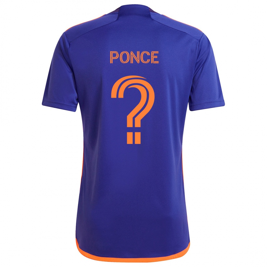 Criança Camisola Ezequiel Ponce #0 Laranja Roxa Alternativa 2024/25 Camisa