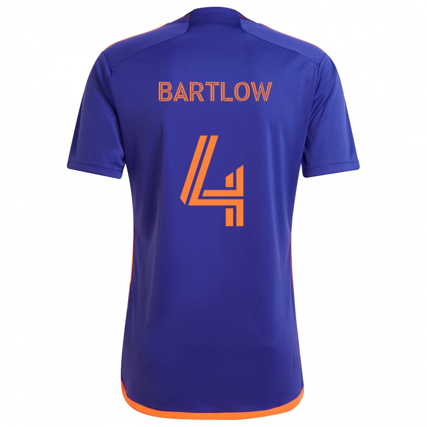 Criança Camisola Ethan Bartlow #4 Laranja Roxa Alternativa 2024/25 Camisa