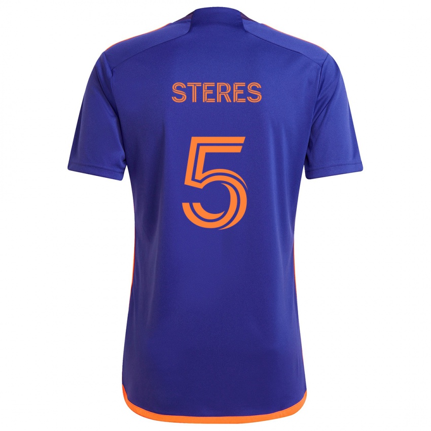 Criança Camisola Daniel Steres #5 Laranja Roxa Alternativa 2024/25 Camisa