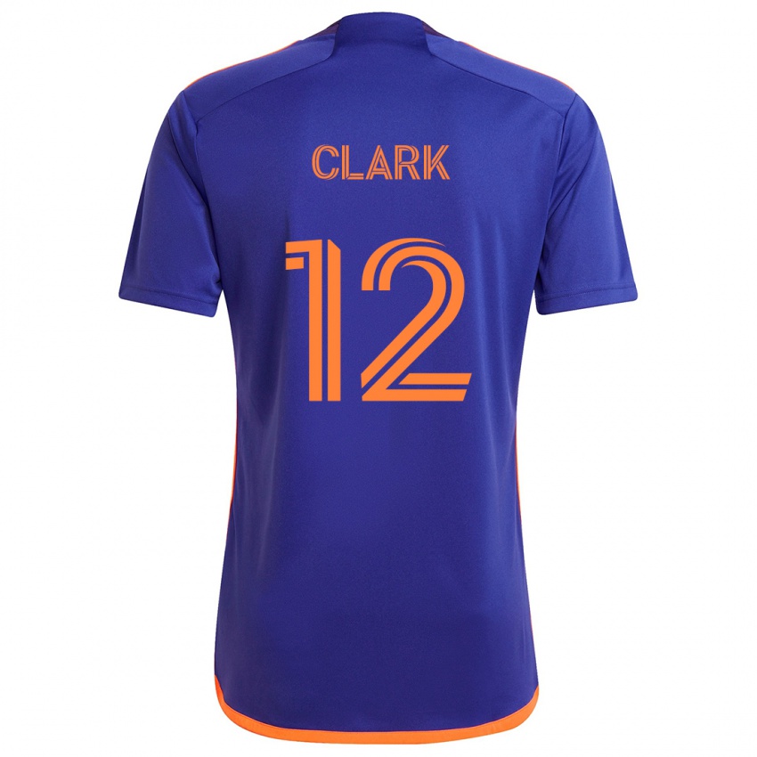 Criança Camisola Steve Clark #12 Laranja Roxa Alternativa 2024/25 Camisa