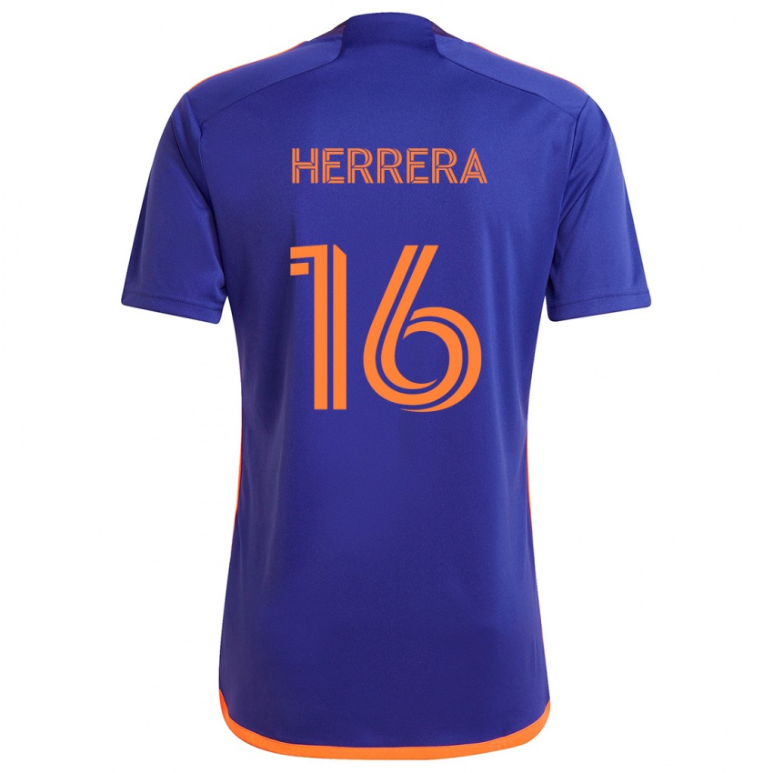 Criança Camisola Hector Herrera #16 Laranja Roxa Alternativa 2024/25 Camisa