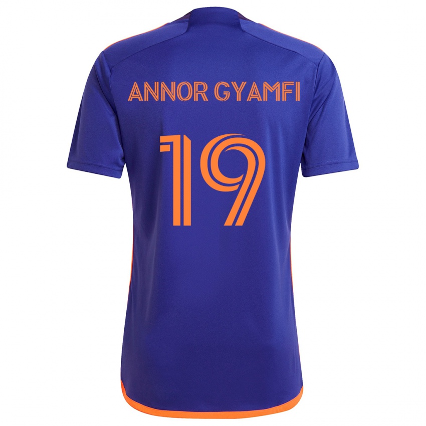 Criança Camisola Stephen Annor Gyamfi #19 Laranja Roxa Alternativa 2024/25 Camisa