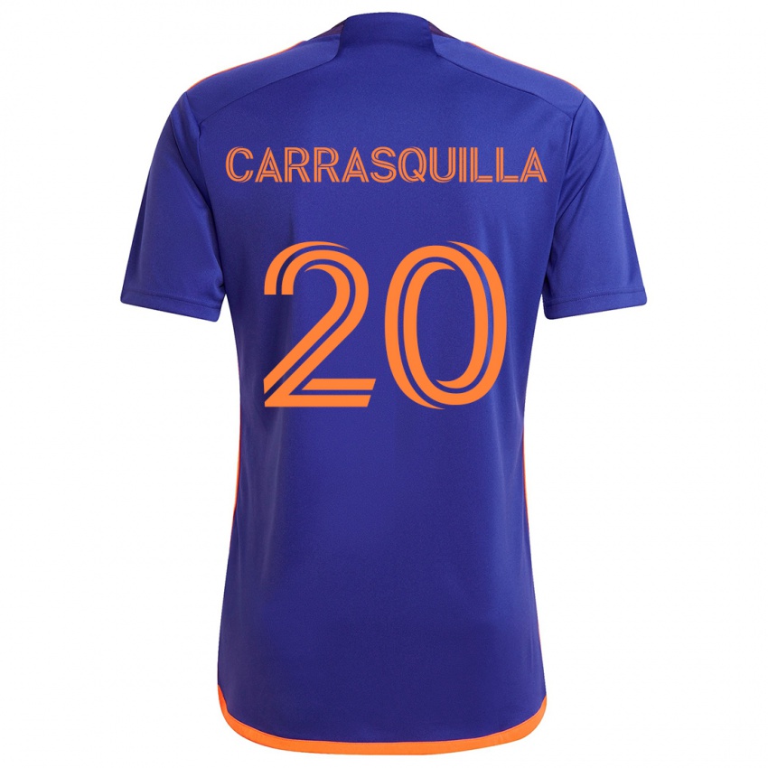 Criança Camisola Adalberto Carrasquilla #20 Laranja Roxa Alternativa 2024/25 Camisa