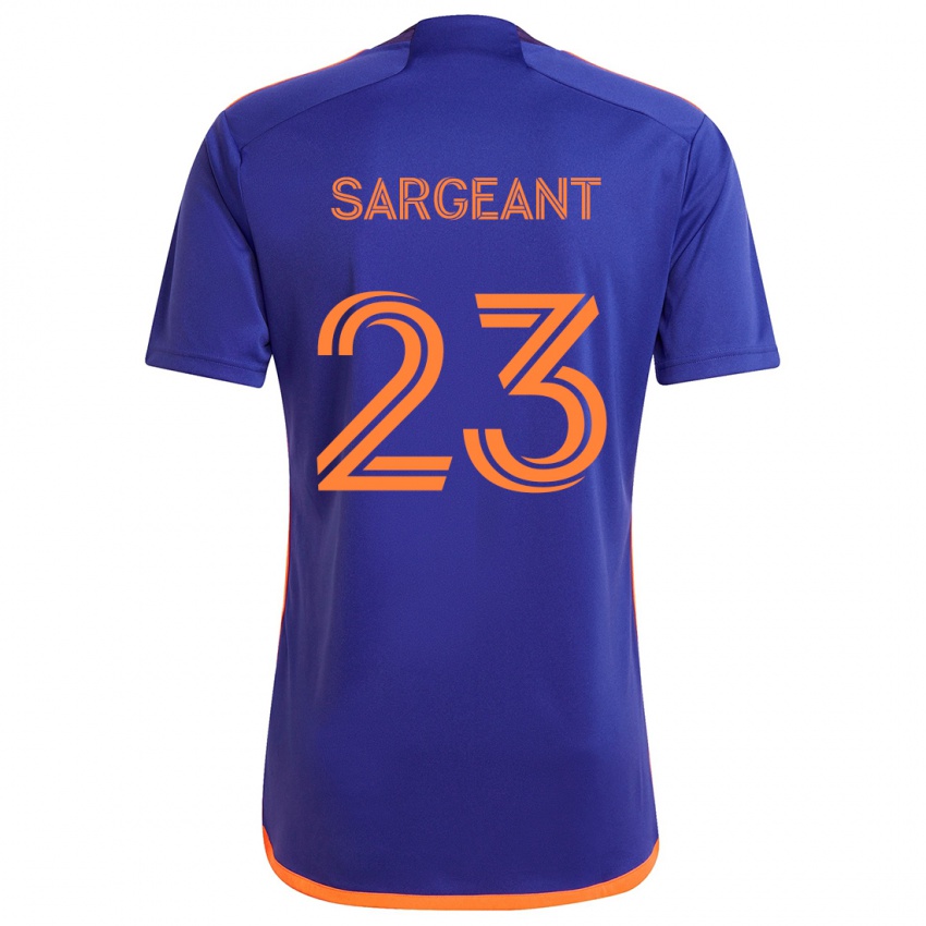 Criança Camisola Kieran Sargeant #23 Laranja Roxa Alternativa 2024/25 Camisa