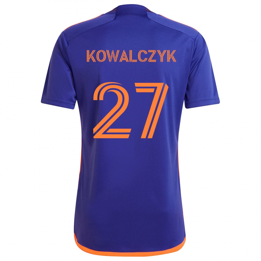 Criança Camisola Sebastian Kowalczyk #27 Laranja Roxa Alternativa 2024/25 Camisa