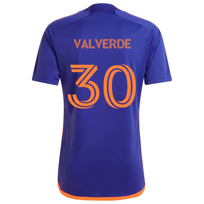 Criança Camisola Jefferson Valverde #30 Laranja Roxa Alternativa 2024/25 Camisa