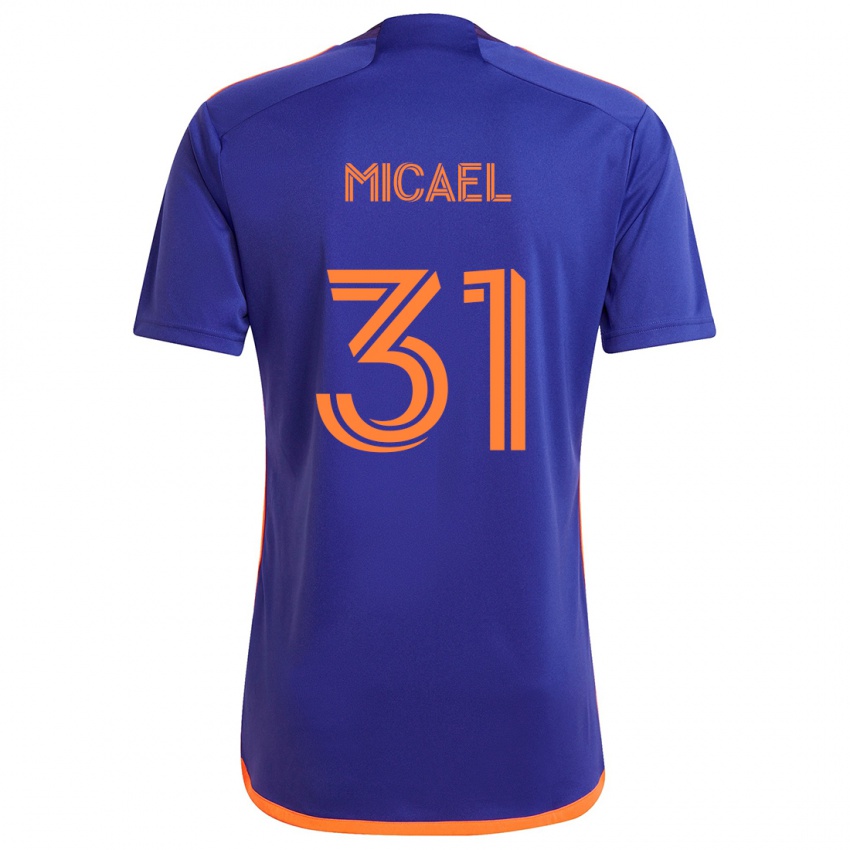 Criança Camisola Micael #31 Laranja Roxa Alternativa 2024/25 Camisa