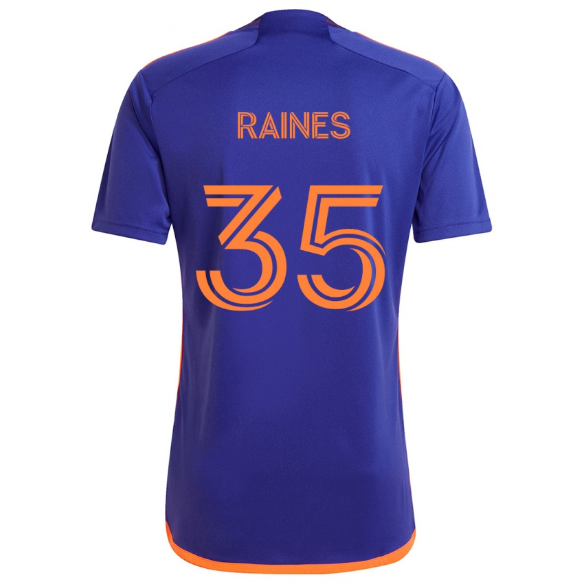 Criança Camisola Brooklyn Raines #35 Laranja Roxa Alternativa 2024/25 Camisa