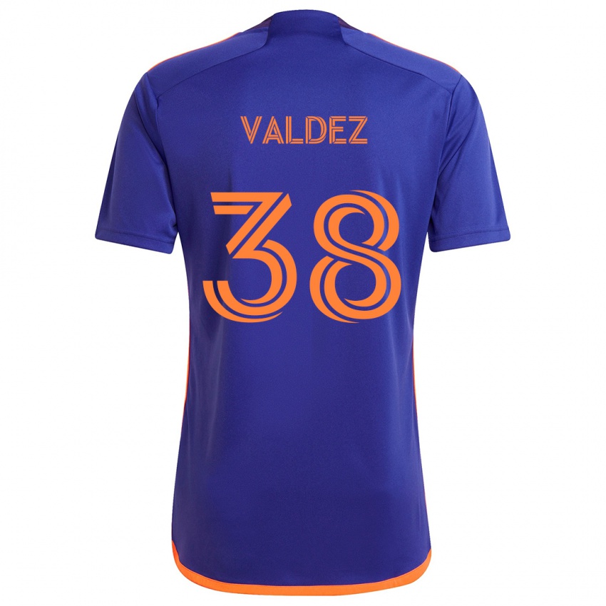 Criança Camisola Xavier Valdez #38 Laranja Roxa Alternativa 2024/25 Camisa