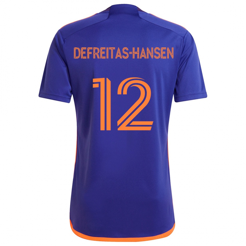 Criança Camisola Nicholas Defreitas-Hansen #12 Laranja Roxa Alternativa 2024/25 Camisa