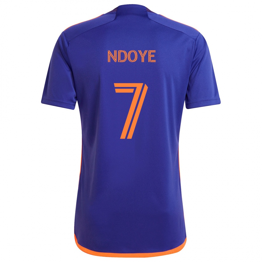 Criança Camisola Papa Ndoye #7 Laranja Roxa Alternativa 2024/25 Camisa