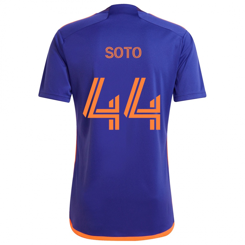 Criança Camisola Ezekiel Soto #44 Laranja Roxa Alternativa 2024/25 Camisa