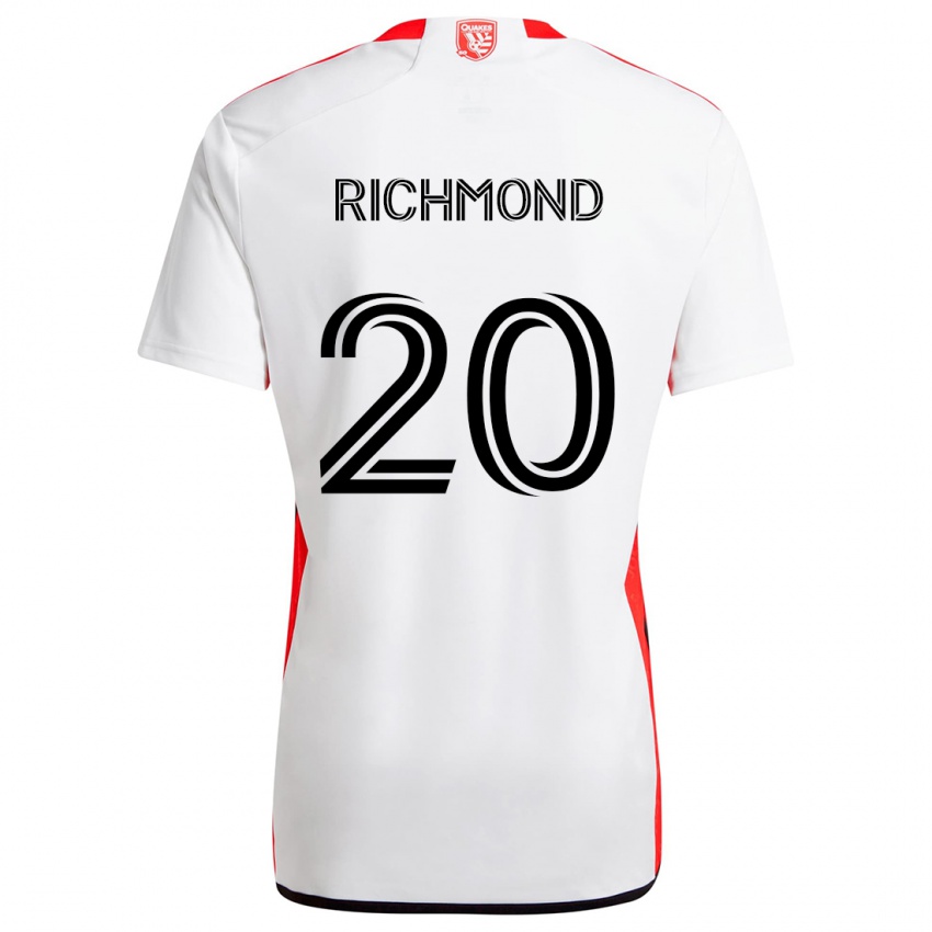 Criança Camisola Will Richmond #20 Branco Vermelho Alternativa 2024/25 Camisa