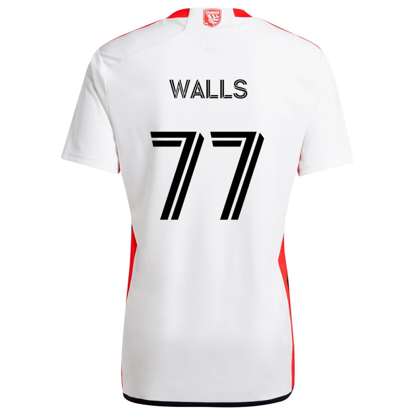 Criança Camisola Casey Walls #77 Branco Vermelho Alternativa 2024/25 Camisa