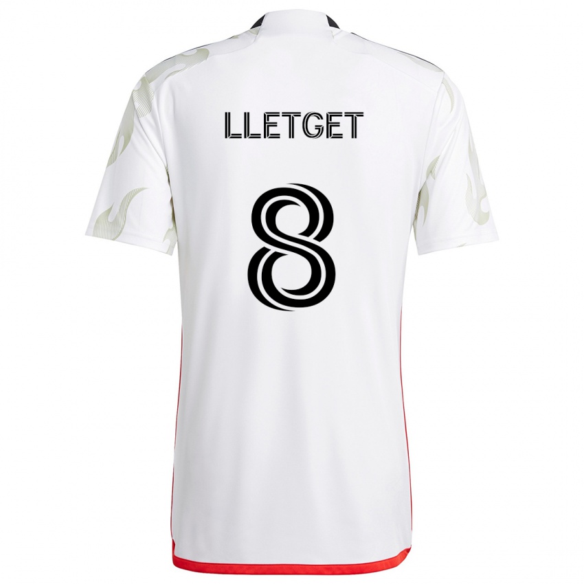 Criança Camisola Sebastian Lletget #8 Branco Vermelho Preto Alternativa 2024/25 Camisa