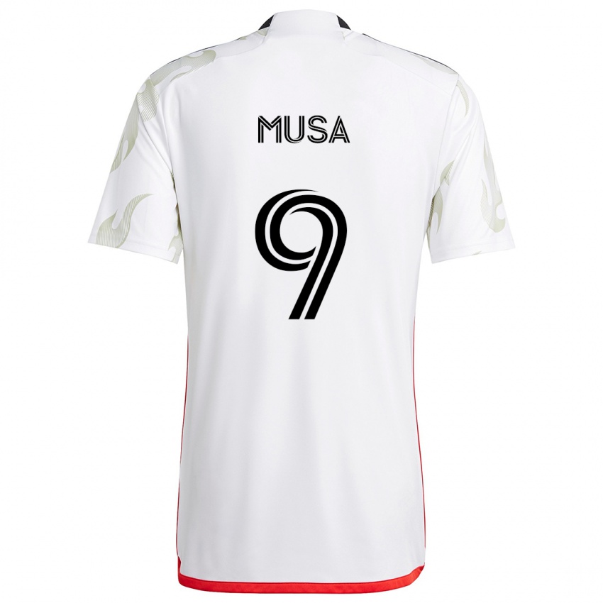 Criança Camisola Petar Musa #9 Branco Vermelho Preto Alternativa 2024/25 Camisa