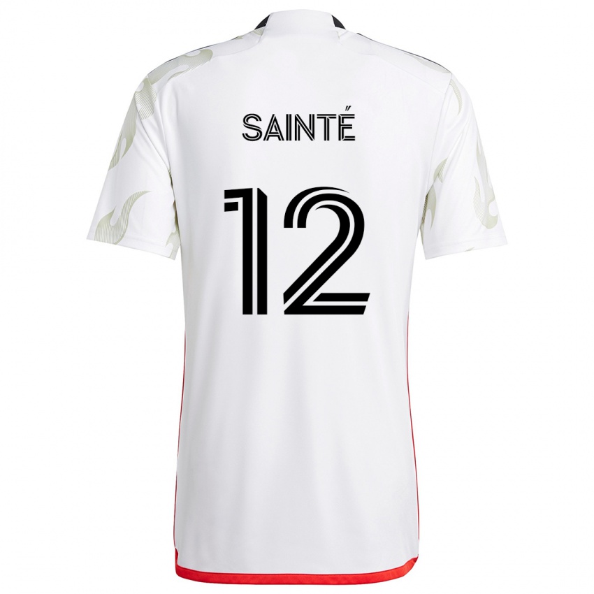 Criança Camisola Carl Sainté #12 Branco Vermelho Preto Alternativa 2024/25 Camisa