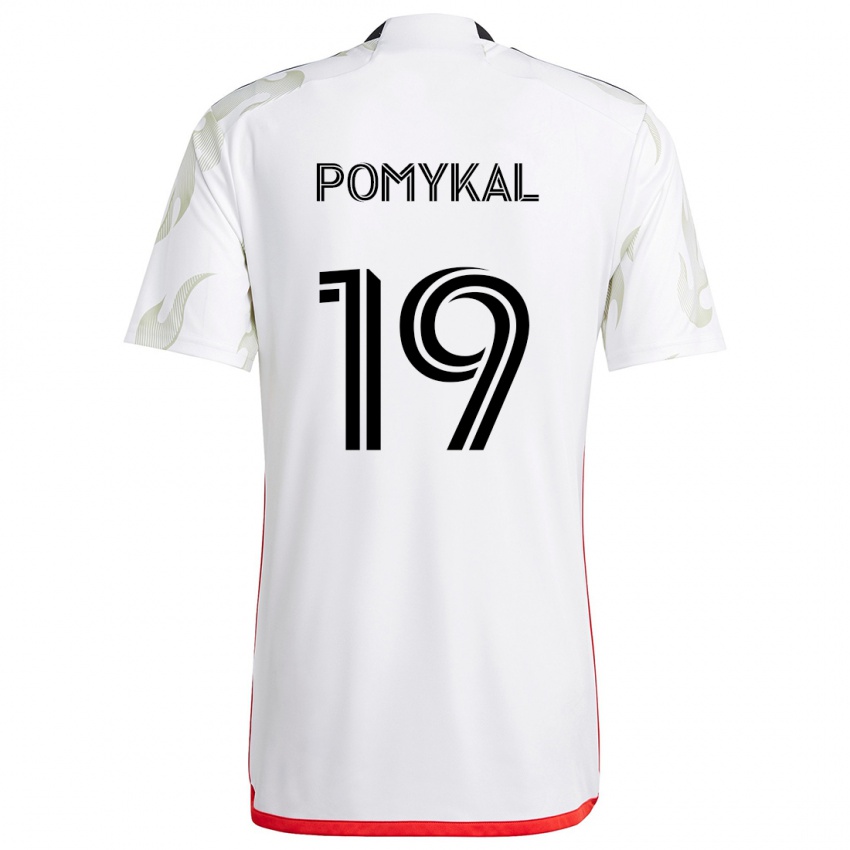 Criança Camisola Paxton Pomykal #19 Branco Vermelho Preto Alternativa 2024/25 Camisa