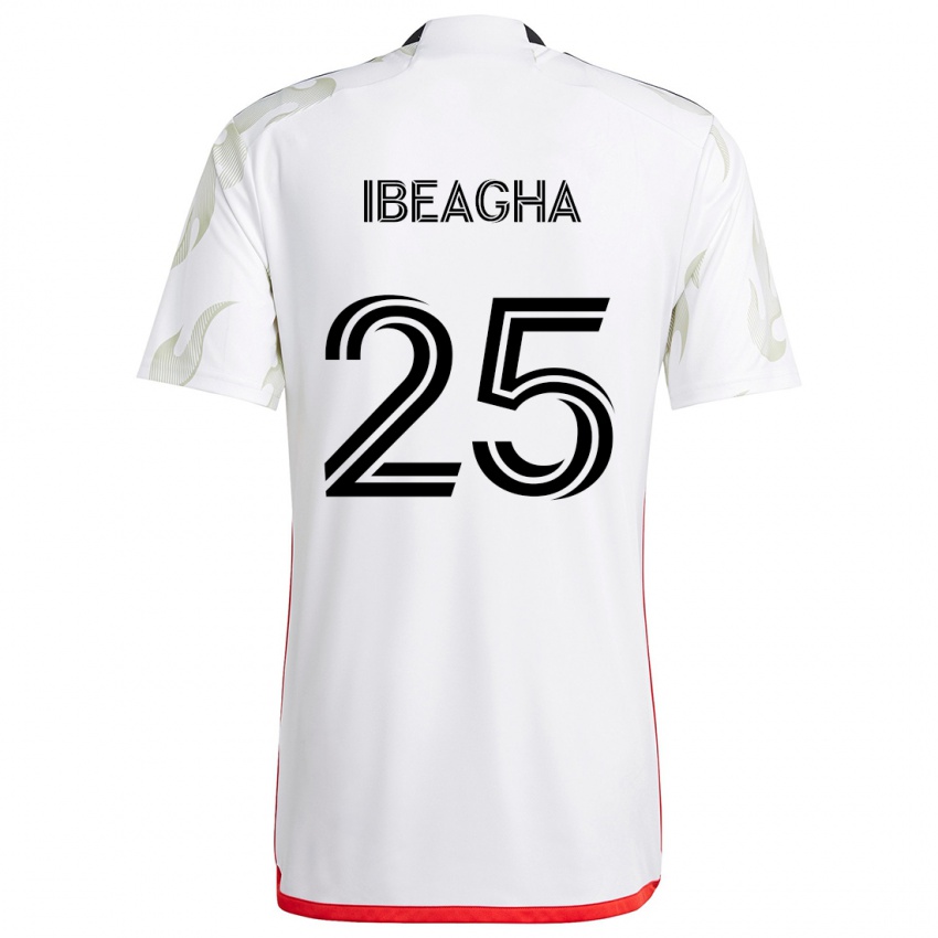 Criança Camisola Sebastien Ibeagha #25 Branco Vermelho Preto Alternativa 2024/25 Camisa