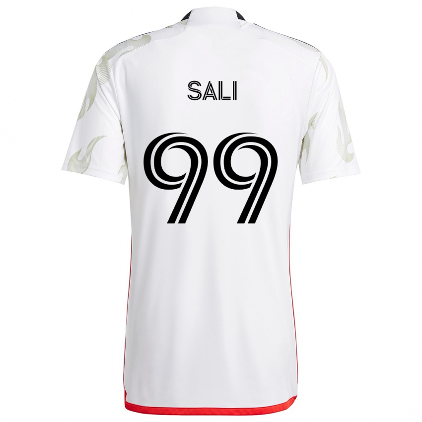 Criança Camisola Enes Sali #99 Branco Vermelho Preto Alternativa 2024/25 Camisa