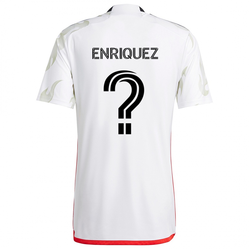 Criança Camisola Fabian Enriquez #0 Branco Vermelho Preto Alternativa 2024/25 Camisa