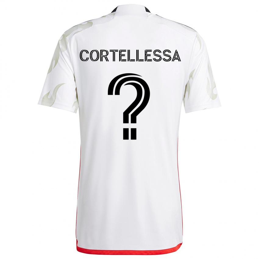 Criança Camisola Michael Cortellessa #0 Branco Vermelho Preto Alternativa 2024/25 Camisa