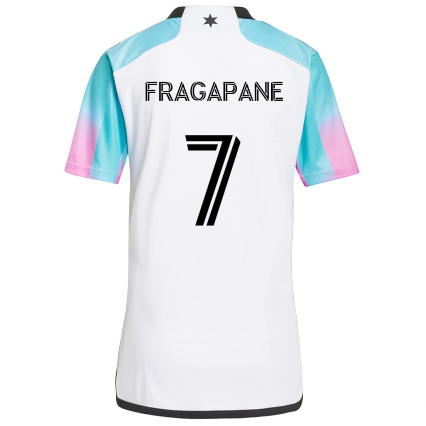 Criança Camisola Franco Fragapane #7 Branco Azul Preto Alternativa 2024/25 Camisa