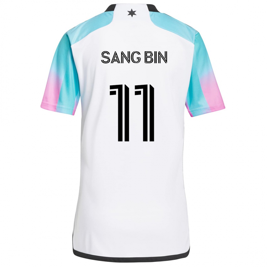 Criança Camisola Sang-Bin Jeong #11 Branco Azul Preto Alternativa 2024/25 Camisa