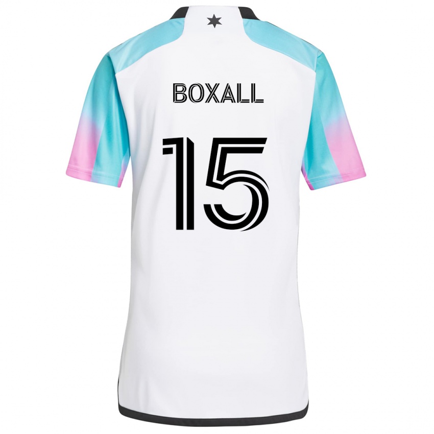 Criança Camisola Michael Boxall #15 Branco Azul Preto Alternativa 2024/25 Camisa