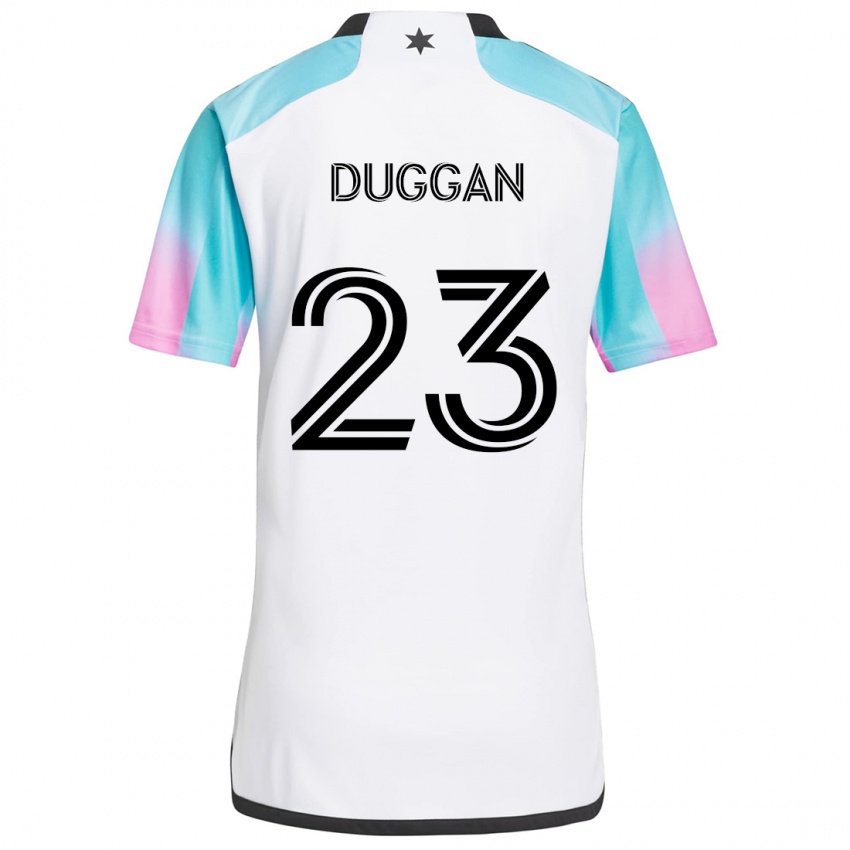 Criança Camisola Morris Duggan #23 Branco Azul Preto Alternativa 2024/25 Camisa