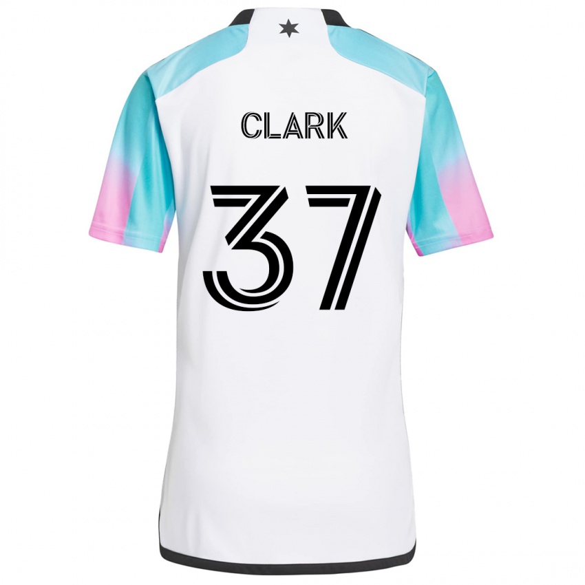 Criança Camisola Caden Clark #37 Branco Azul Preto Alternativa 2024/25 Camisa