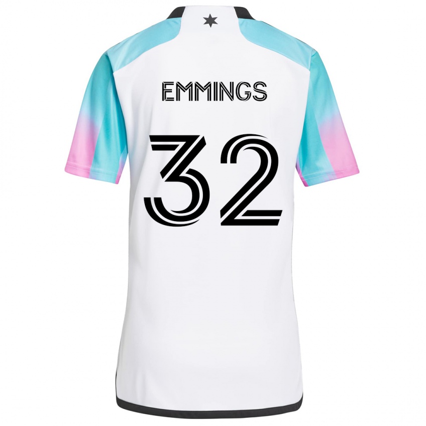 Criança Camisola Fred Emmings #32 Branco Azul Preto Alternativa 2024/25 Camisa