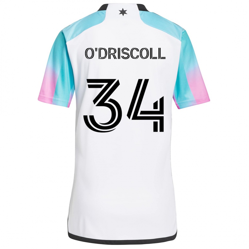 Criança Camisola Rory O'driscoll #34 Branco Azul Preto Alternativa 2024/25 Camisa