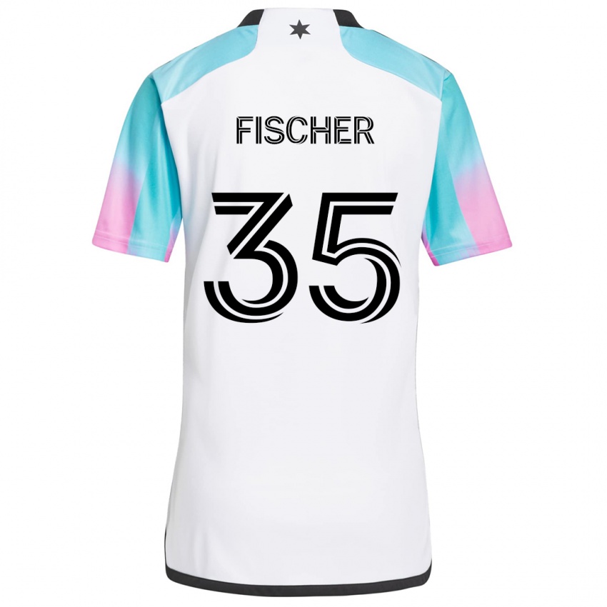 Criança Camisola Britton Fischer #35 Branco Azul Preto Alternativa 2024/25 Camisa