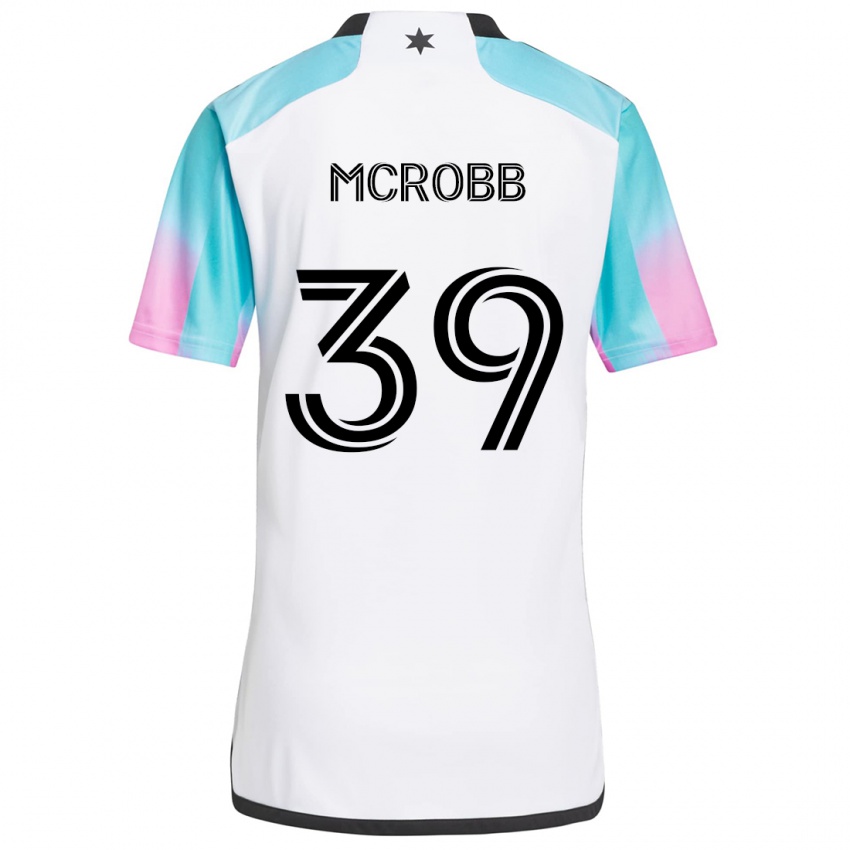 Criança Camisola Finn Mcrobb #39 Branco Azul Preto Alternativa 2024/25 Camisa